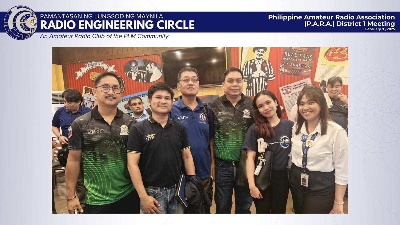 PLM Radio Engineering Circle extends its warmest c...