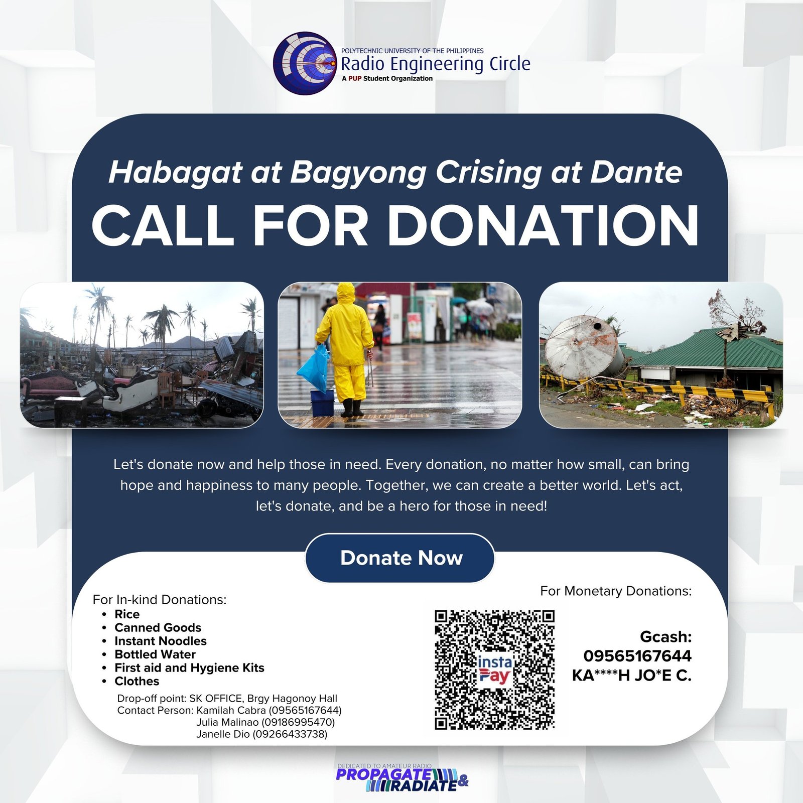 Habagat at Bagyong Crising at Dante CALL FOR DONAT...