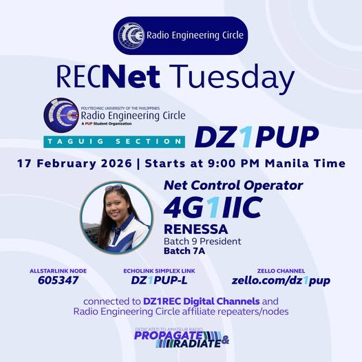 RECNet Tuesday Taguig Section DZ1PUP