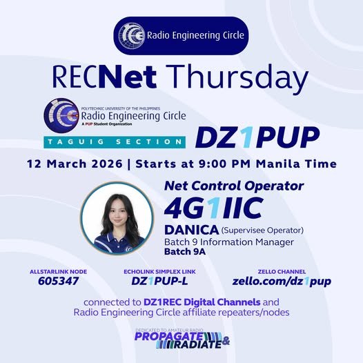RECNet Thursday Taguig Section DZ1PUP